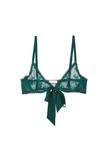 Crystal teal - Untie Me Demi Bra | Fleur du Mal - DEMO