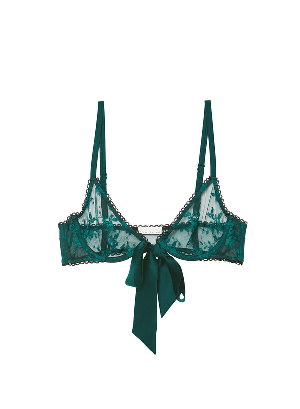 Crystal teal - Untie Me Demi Bra | Fleur du Mal - DEMO