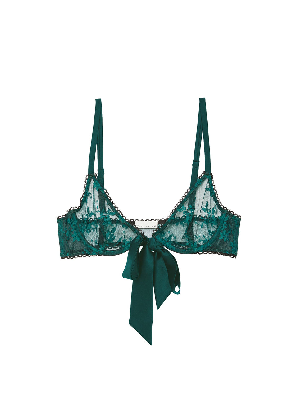 Crystal teal - Untie Me Demi Bra | Fleur du Mal - DEMO