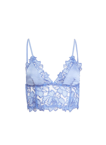 Horizon - Whitney Embroidery Longline Triangle Bra | Fleur du Mal - DEMO