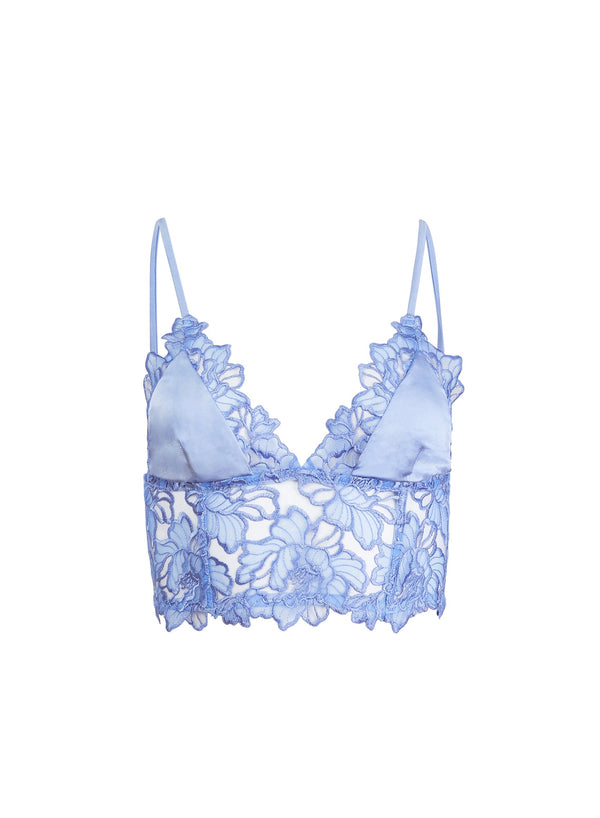 Horizon - Whitney Embroidery Longline Triangle Bra | Fleur du Mal - DEMO
