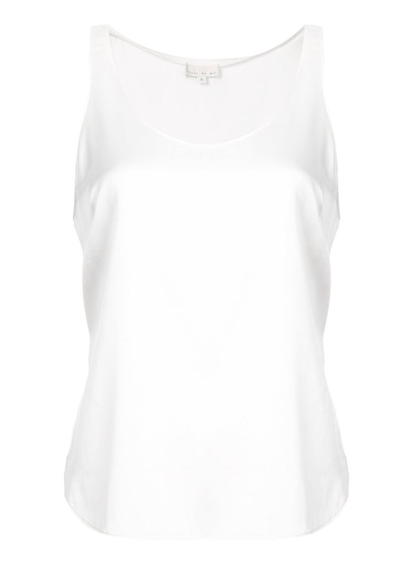 White - Scoop Neck Cami | Fleur du Mal - DEMO