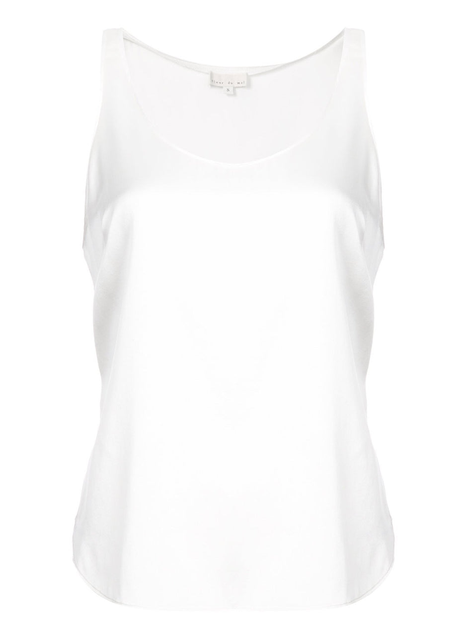 White - Scoop Neck Cami | Fleur du Mal - DEMO