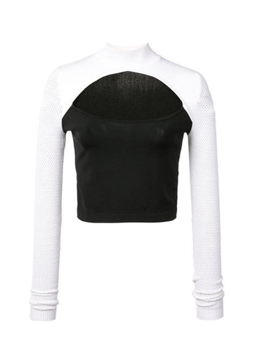 White black - Cutout Knit Top | Fleur du Mal - DEMO