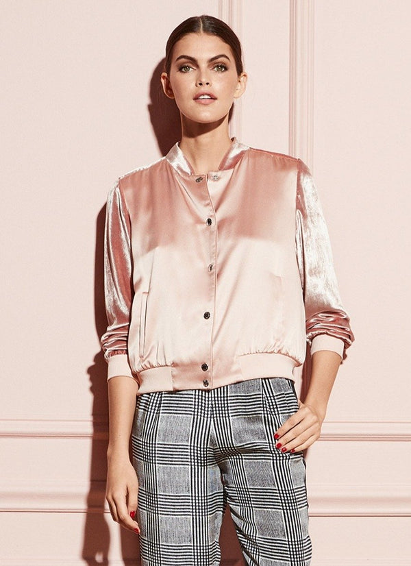 Rosewater - Satin Velvet Bomber | Fleur du Mal - DEMO