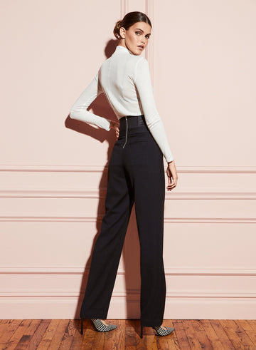 Black - Corset Lace Up Pants | Fleur du Mal - DEMO