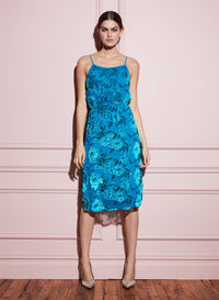 Fil Coupé Tea Length Dress