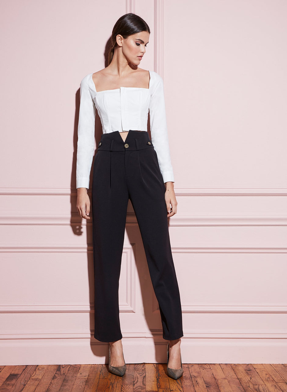 Black - V-Yoke Trouser | Fleur du Mal - DEMO