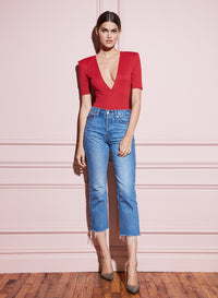 Deep V Jersey Bodysuit
