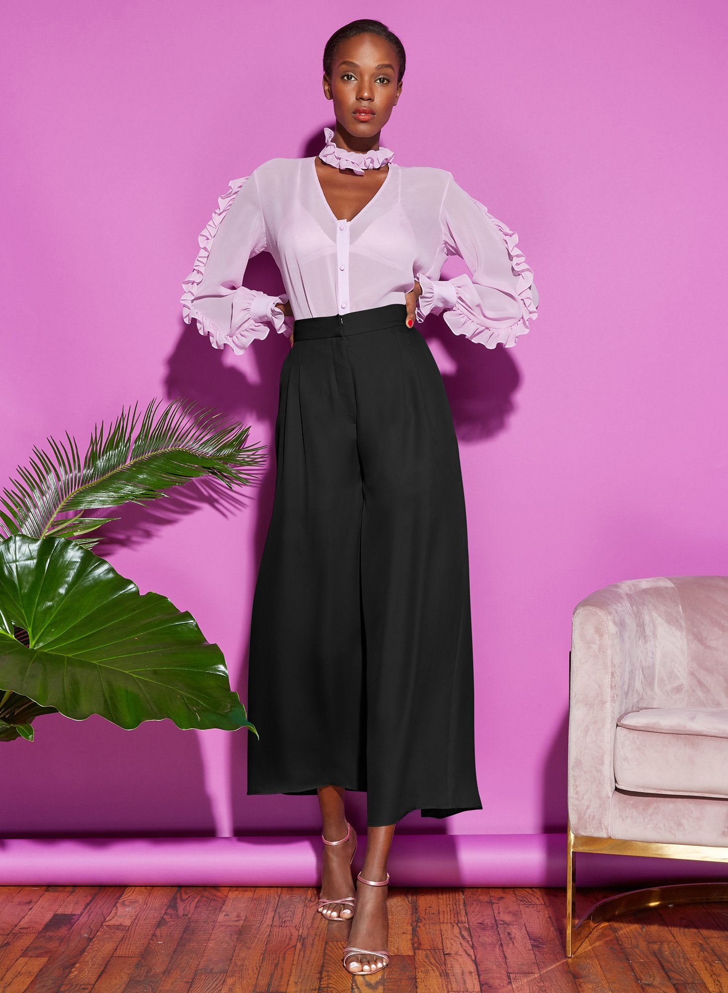 Ruffle Neck Blouse