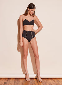 Lace Up High Waist Bikini