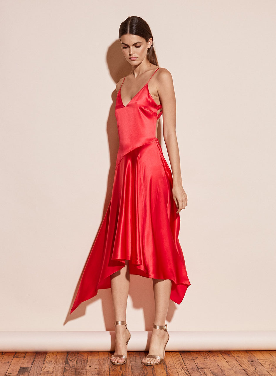 Red poppy - Handkerchief Dress | Fleur du Mal - DEMO