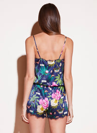 Straight Neck Cami with Lace Trim