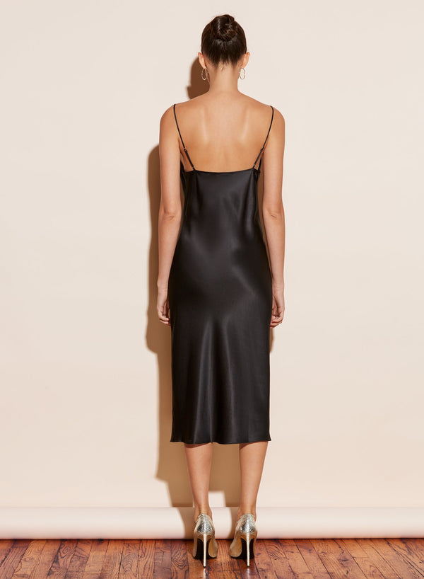 Black - Cowl Neck Slip Dress | Fleur du Mal - DEMO