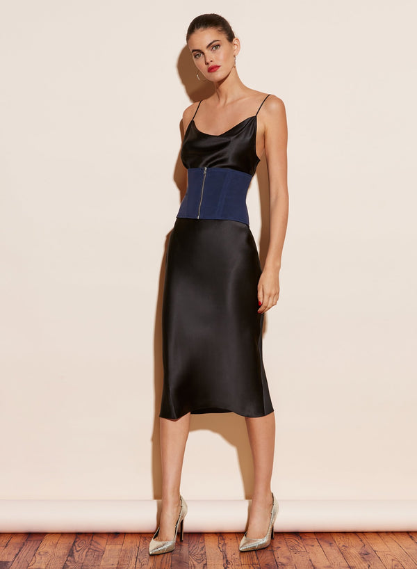 Black - Cowl Neck Slip Dress | Fleur du Mal - DEMO
