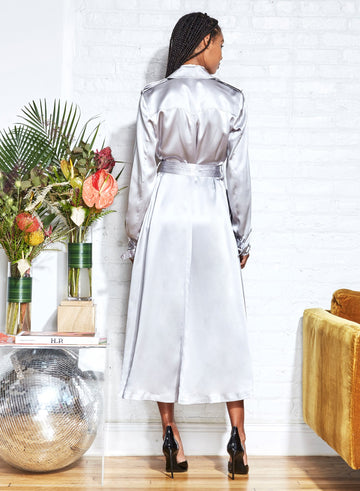 Platinum - Satin Trench | Fleur du Mal - DEMO