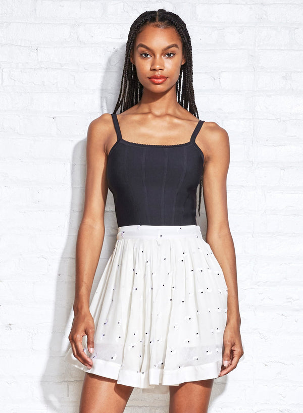Black - Knit Corset Top | Fleur du Mal - DEMO