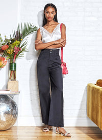 Twill High Waist Jean