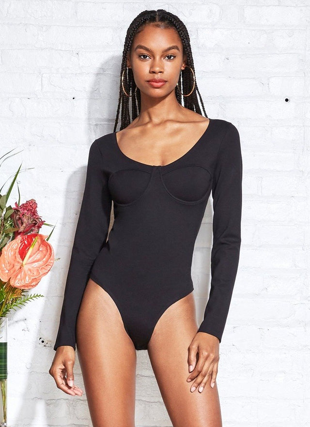 Black - Underwire Bodysuit | Fleur du Mal - DEMO