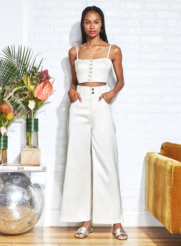 Ivory - Hook &amp; Eye Bustier Top | Fleur du Mal - DEMO