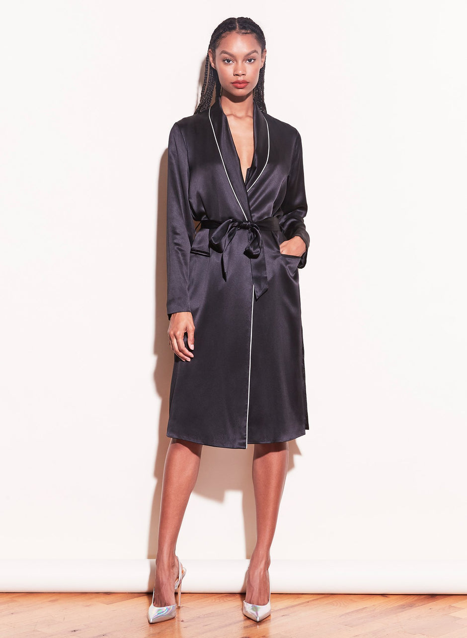 Black - Smoking Robe | Fleur du Mal - DEMO