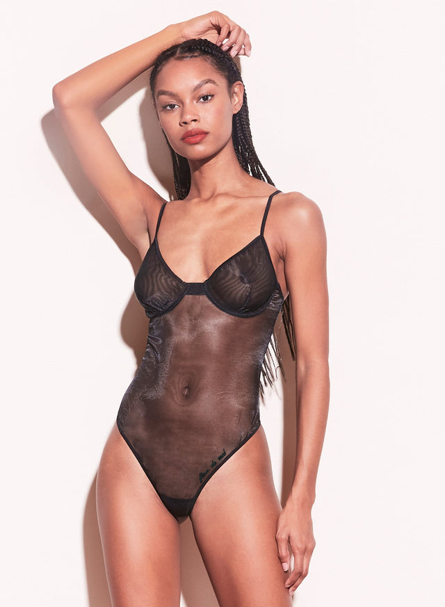 Logo Embroidered Tricot Bodysuit