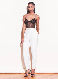 Logo Embroidered Tricot Bodysuit