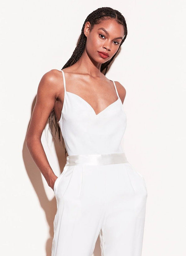 Ivory - Cowl Neck Spaghetti Strap Cami | Fleur du Mal - DEMO