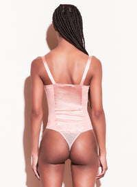 Satin Ponte Paneled Bodysuit