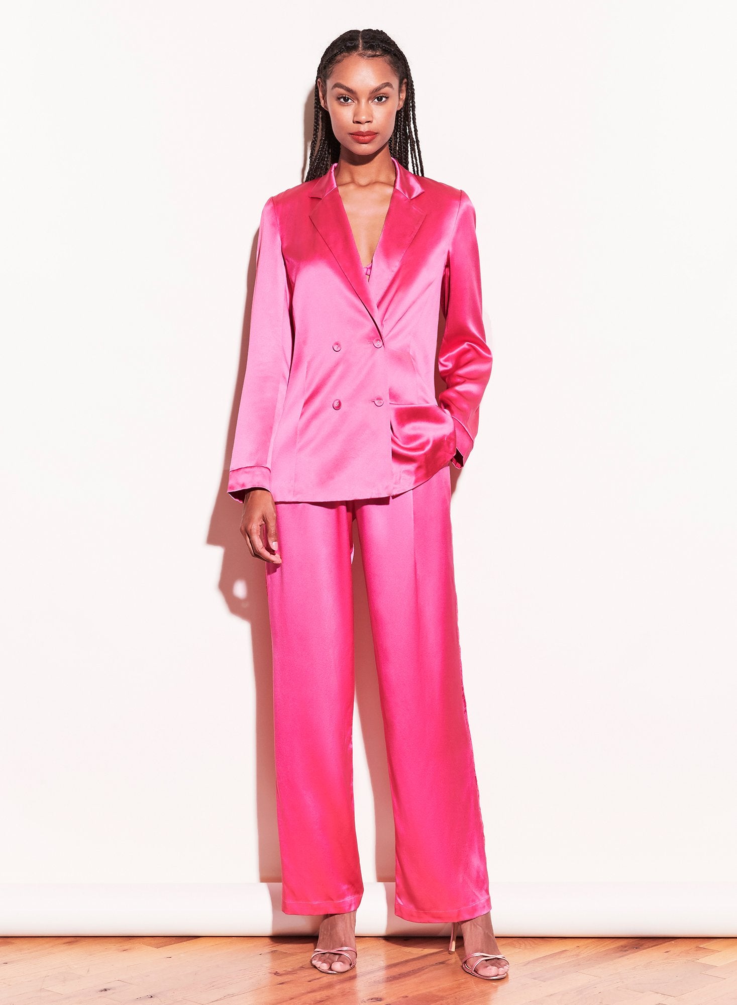 Silk Double Breasted Blazer