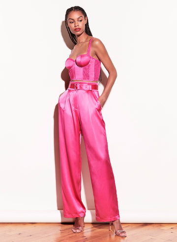 Plum rose - Lace Insert Bustier | Fleur du Mal - DEMO