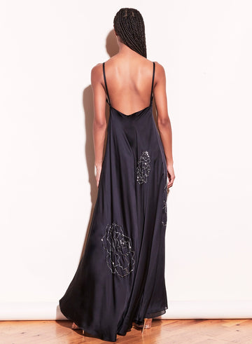 Black - Bead Embroidered Gown | Fleur du Mal - DEMO
