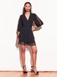Loulou Lace Border Pintuck Skirt
