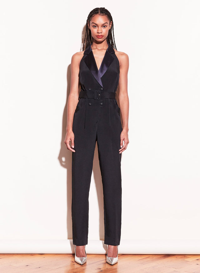 Black - Tuxedo Jumpsuit | Fleur du Mal - DEMO