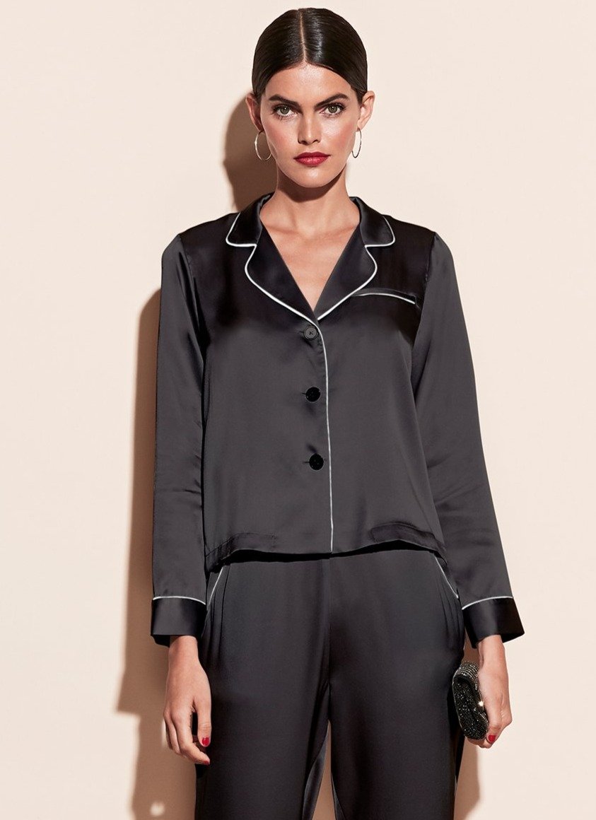 Black - Fleur PJ Top | Fleur du Mal - DEMO