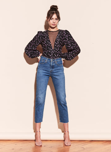 Rose quartz carnation - Contour Blouse | Fleur du Mal - DEMO