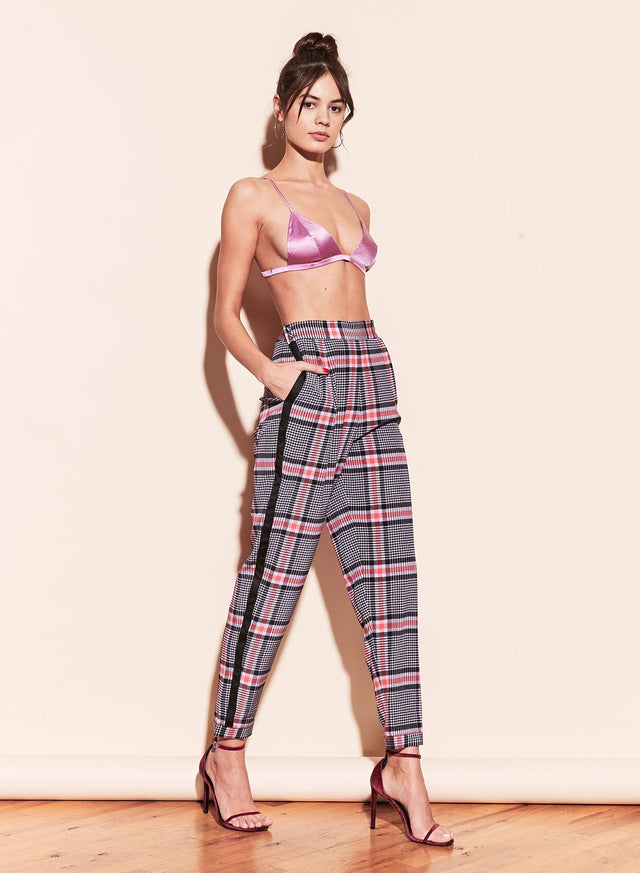 Tanzanite check - Tuxedo Pants | Fleur du Mal - DEMO