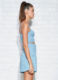 High Waist Jean Short