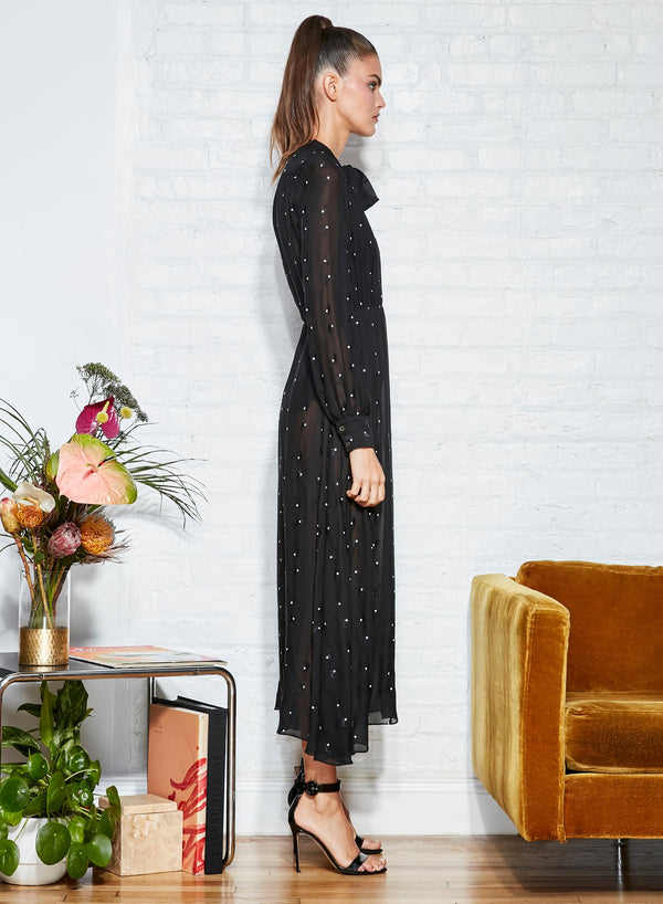 Black - Pussy Bow Dress with Bodysuit | Fleur du Mal - DEMO