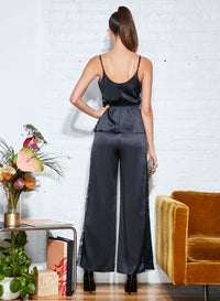 Rose Lace Wide Leg Pant