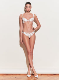 Lily Embroidery Plunge Demi Bra