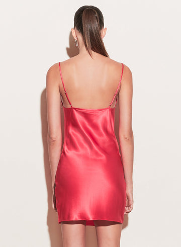 Red poppy - Short Cowl Neck Slip | Fleur du Mal - DEMO