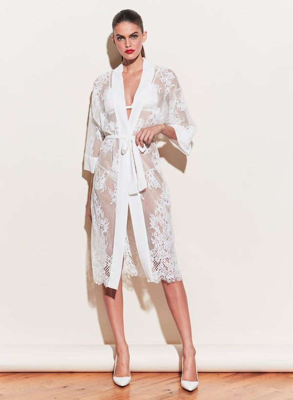Ivory - Cillis Lace Robe | Fleur du Mal - DEMO