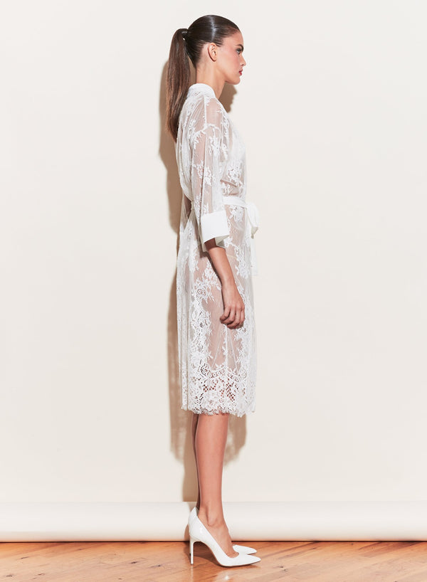 Ivory - Cillis Lace Robe | Fleur du Mal - DEMO