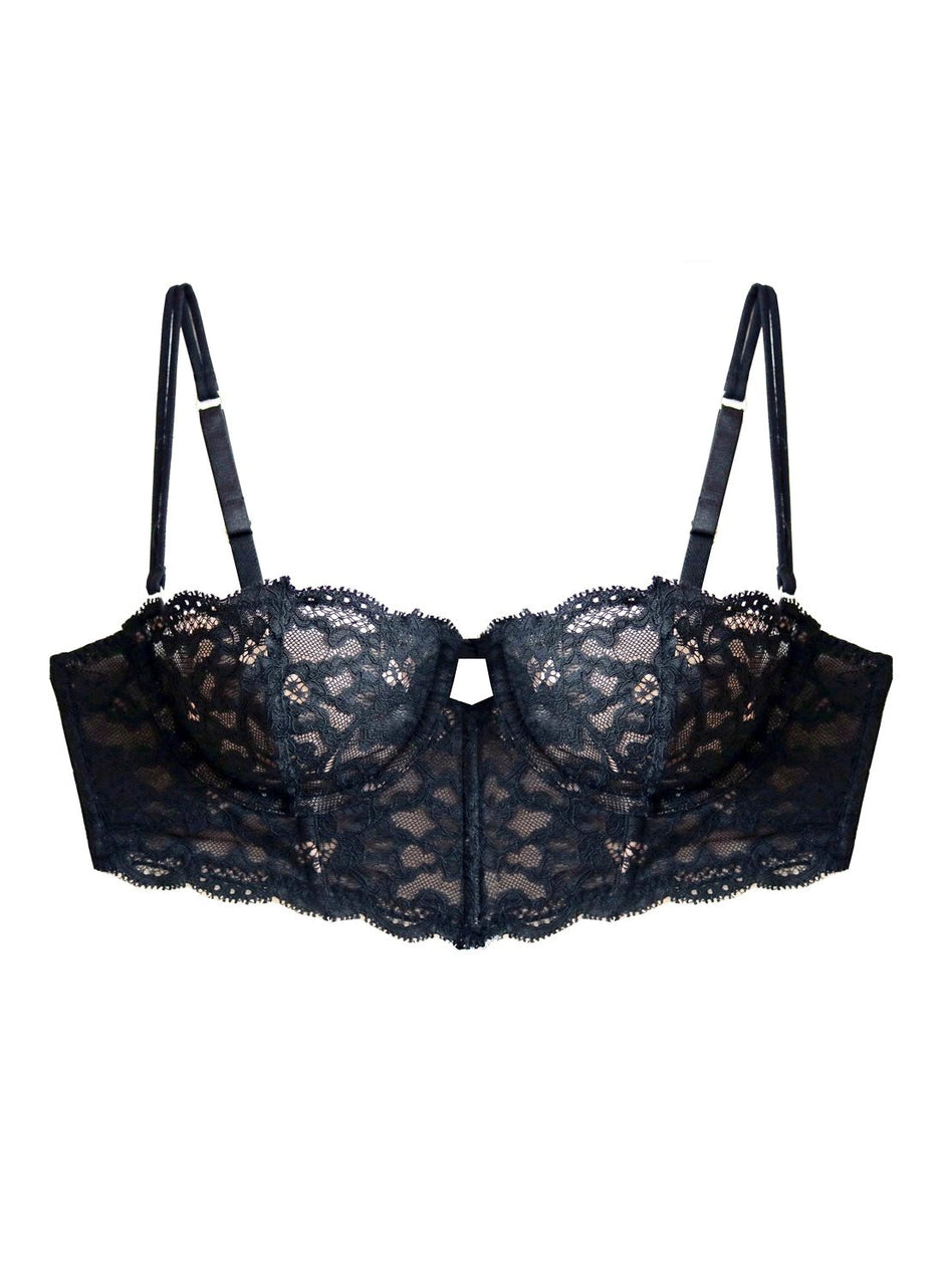 Black - Charlotte Longline Bra | Fleur du Mal - DEMO