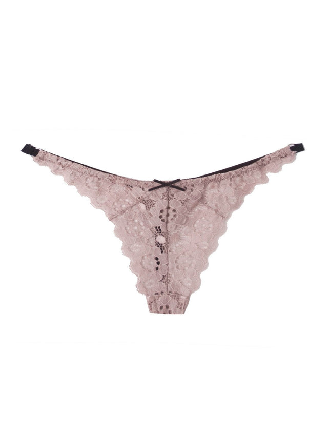 Blush - Crochet Lace Slim Thong | Fleur du Mal - DEMO