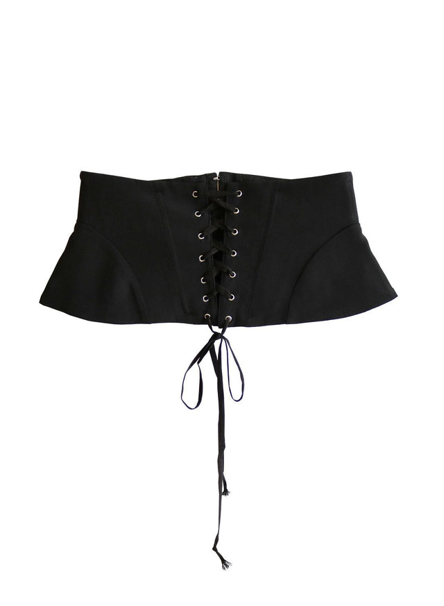 Black - Lacing Corset Belt | Fleur du Mal - DEMO