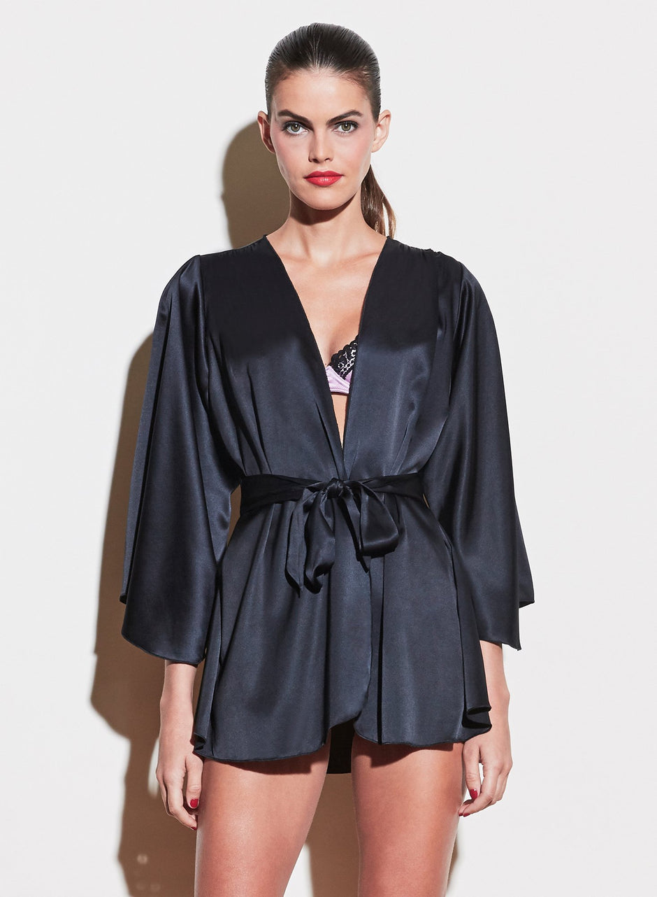 Black - Angel Sleeve Robe | Fleur du Mal - DEMO