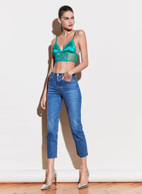 Lily Embroidery Longline Triangle Bra