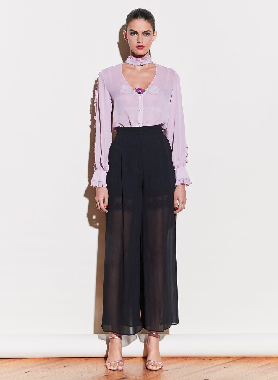 Sweet pea - Ruffle Neck Blouse | Fleur du Mal - DEMO